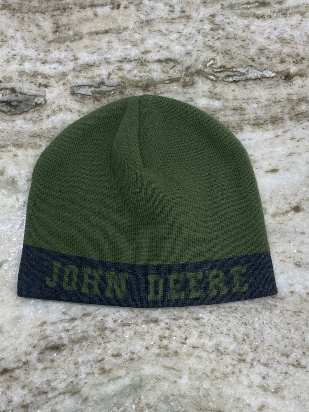 John Deere Green and Black Logo Knit Cap